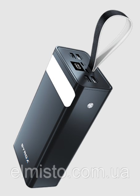 Power Bank Syrox PB115 30000 mAh (реальна потужність) Black павербанк з ліхтариком