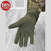 Армейские перчатки на флисе Штурмовые перчатки зимние софтшел Перчатки на флисе для ВСУ