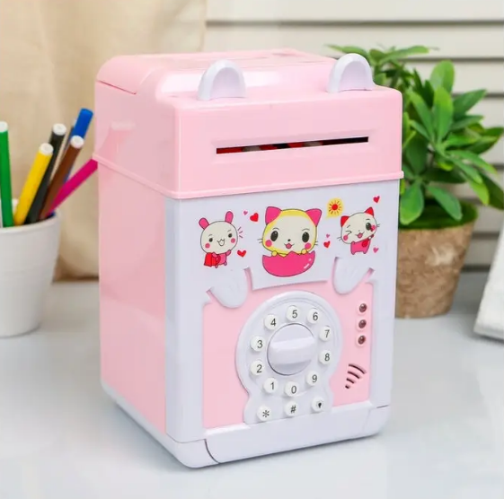 Скарбничка сейф з кодовим замком дитяча ADORABLE (рожева)