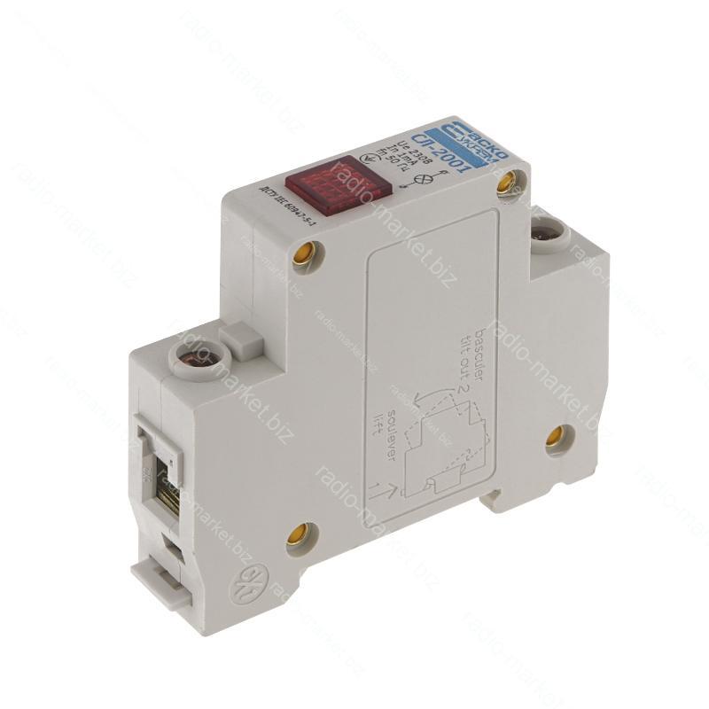 Індикатор напруги на DIN-рейку червоний