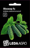 Насіння огірка Пікскор F1, 10 шт, самозапильного, ТМ "Лєда Агро"