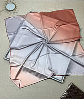 Женский стильный шарфик платок с переходом цвета 90х90 Турция