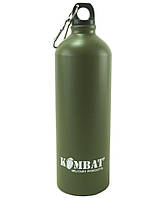 Фляга алюминиевая 1л с карабином KOMBAT UK Aluminium Water Bottle олива