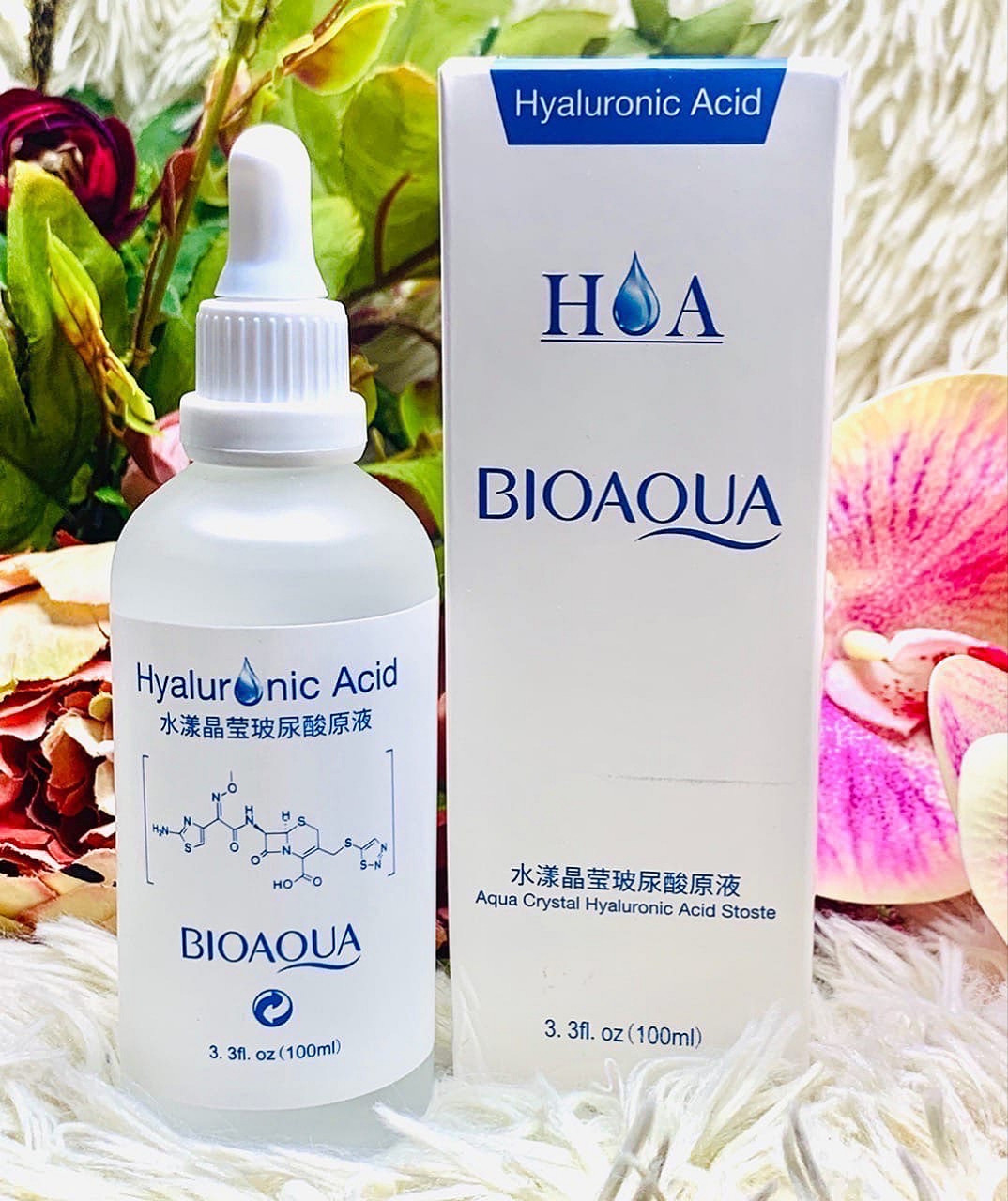 Гіалуронова кислота Bioaqua Aqua Crystal Hyaluronic Acid Stoste зволожувальна сироватка для обличчя (100 мл)