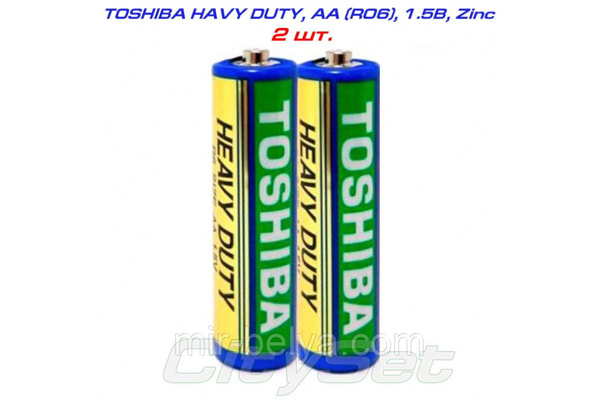 Батарейка TOSHIBA Heavy Duty, 1.5В, тип АA (R06), к-ть: 2 шт.