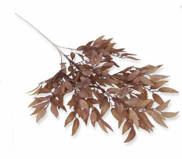 Гілка рускус штучний чайний, 6 шт. Штучні листи для декору, Листя для декору, Висота 94 см