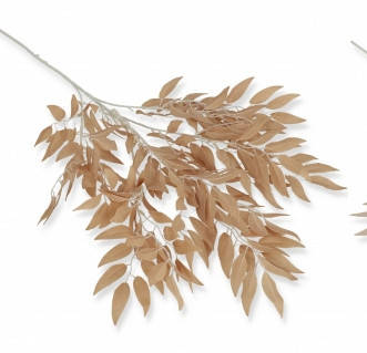 Гілка рускус штучний світло-коричневий, 6 шт. Штучні листи для декору, Листя для декору, Висота 94 см