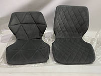 Стілець Torino CH-Base велюр сірий 1004 на хромованій круглій опорі D-410 mm, поворотний із регулюванням висоти, фото 3