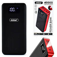 Повербанк с быстрой зарядкой, Power bank Andowl 40000 mAh Q-CD701, портативный блок питания с фонариком