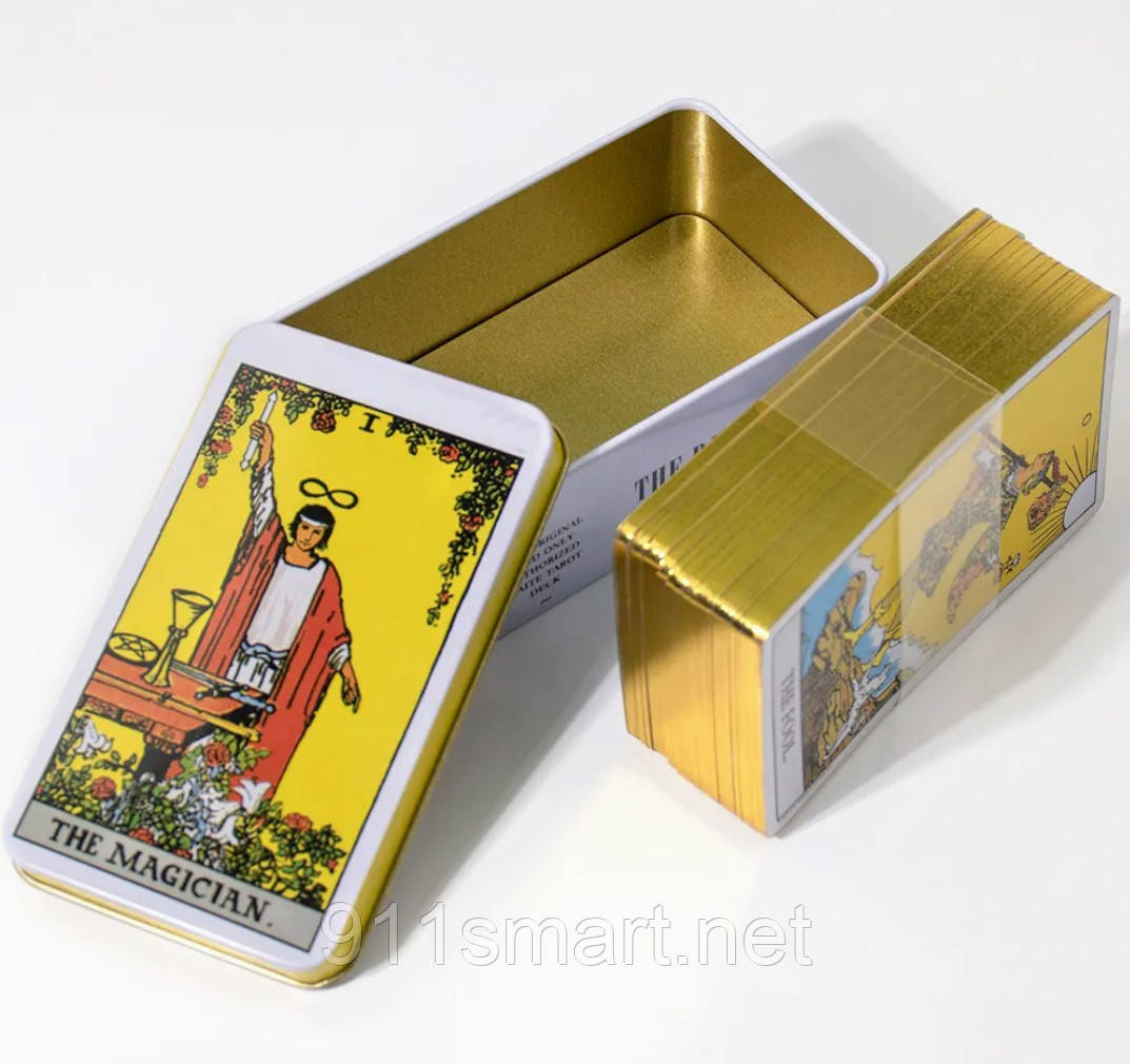 Карти Таро Вейта (The Rider Tarot) із золотим зрізом.