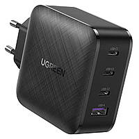 Мережевий зарядний пристрій Ugreen CD224 65 W 1*USB QC4.0 3*Type-C PD3.0 GaN Charger Black