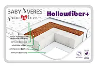 Детский беспружинный матрас Hollowfiber + 120-60-10