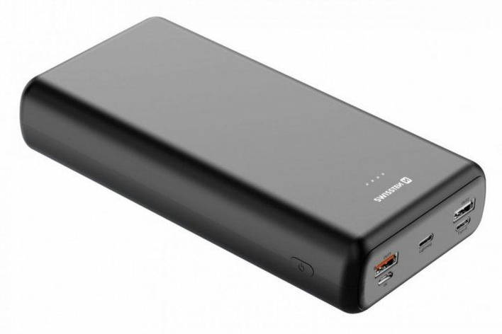 Павербанк Power Bank Swissten 30000mAh 20W QC3.0/PD Black, фото 1