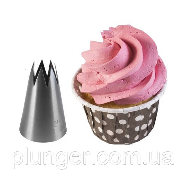 Насадка кондитерська № 741, відкрита зірка, фото 1