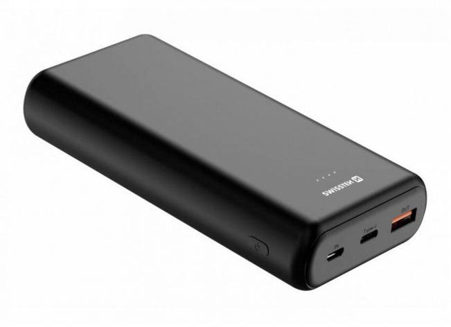 Павербанк Power Bank Swissten 20000mAh 20W QC3.0/PD Black, фото 1