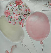 Вінілові наклейки на стіну Зайчик із повітряними кульками (лист 30 х 60 см) Б182-6, фото 4