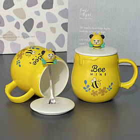 Чашка з кришкою "Бджілка", Кружка с крышкой "Пчела"