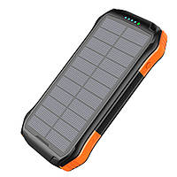 PowerBank от солнца iBattery F16W-PD с фонариком и беспроводной зарядкой QI 16000 mAh orange