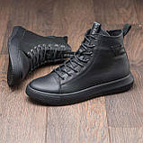 Черевики Чоловічі Натуральна Шкіра Зимові Чорні, фото 7