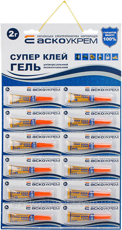 Супер Клей Гель (лист) 2шт*6шт - 2г A.HG-12-2
