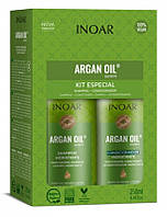 Набор шампунь+кондиционер для комбинированных волос Inoar Argan Oil Hidratante Kit, 2х250 мл