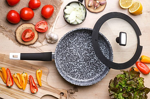 Глибока сковорода — сотейник із гранітним покриттям 3,2 літра діаметр 26 см Edenberg EB-3324