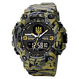 Тактичний багатофункціональний годинник Patriot 001 Camo Green Gold Ukraine + Коробка, фото 2
