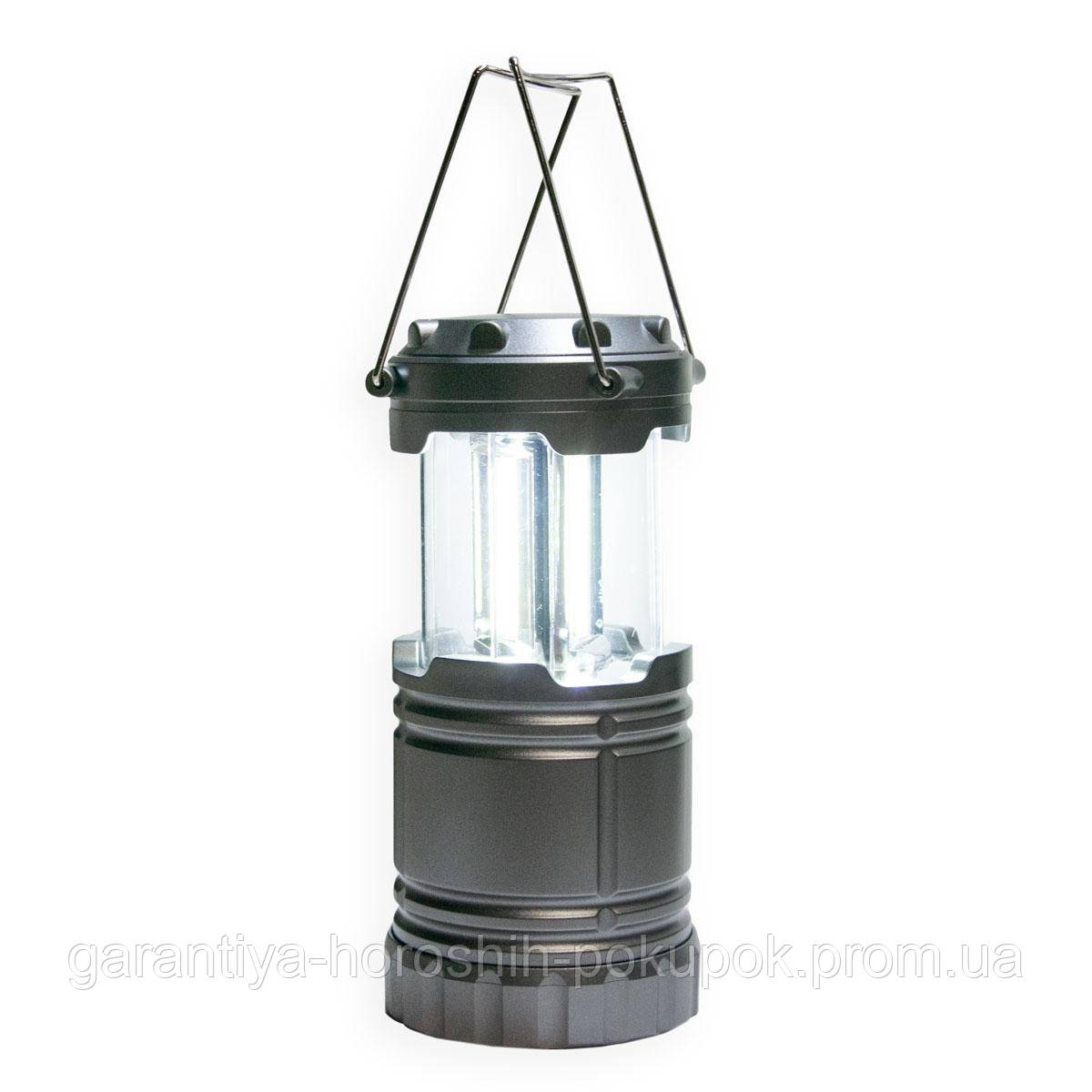 Лампа фонарь кемпинговый Серебристый "LED Camping Light" 1W-3COB, раскладной фонарик на батарейках (GA) - фото 3 - id-p1724407004