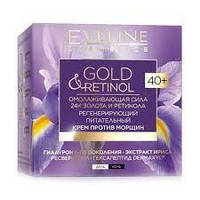 Питательный регенерирующий крем против морщинок Eveline Cosmetics Gold And Retinol 40+