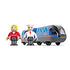 Електричний локомотив з вагонами Myka Fort, 3+ (Brio, Ikea) Синій, фото 5