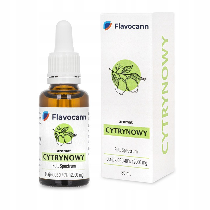 Олія КБД CBD oil 30% Flavocann Full Spectrum 30ml 9000mg Cytryna Польща