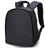 Стильний рюкзак для фототехніки Photo Bag Фоторюкзак із кріпленням для штатива. Чорний з червоним., фото 9