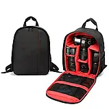 Стильний рюкзак для фототехніки Photo Bag Фоторюкзак із кріпленням для штатива. Чорний з червоним., фото 7