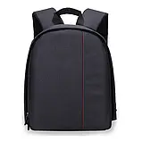 Стильний рюкзак для фототехніки Photo Bag Фоторюкзак із кріпленням для штатива. Чорний з червоним., фото 8