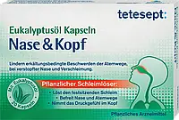 Капсулы для носа, горла и головы tetesept Eukalyptusöl Kapseln Nase + Kopf, 20 шт