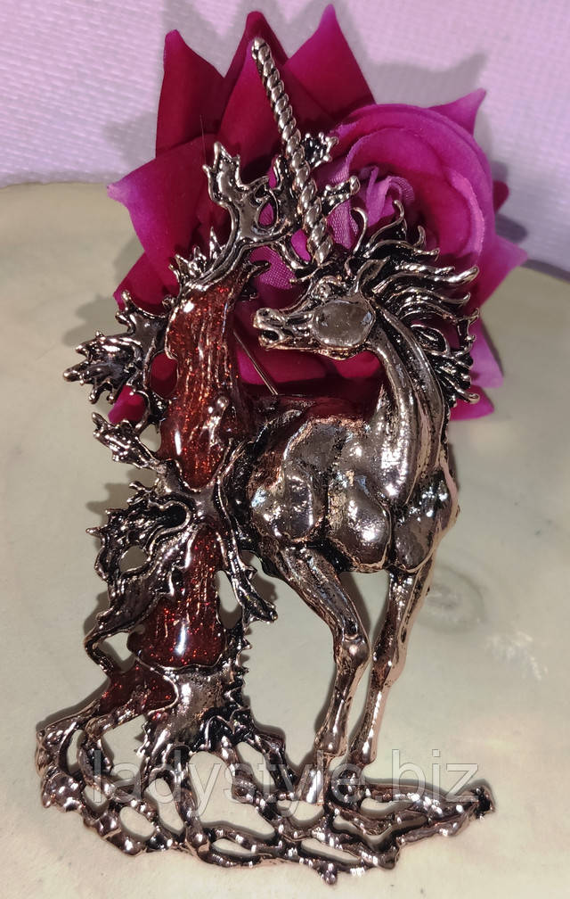 Шикарная брошь-единорог от студии ladystyle.biz купить украшения с фианитами серьги пусеты подарок женщине пирсинг