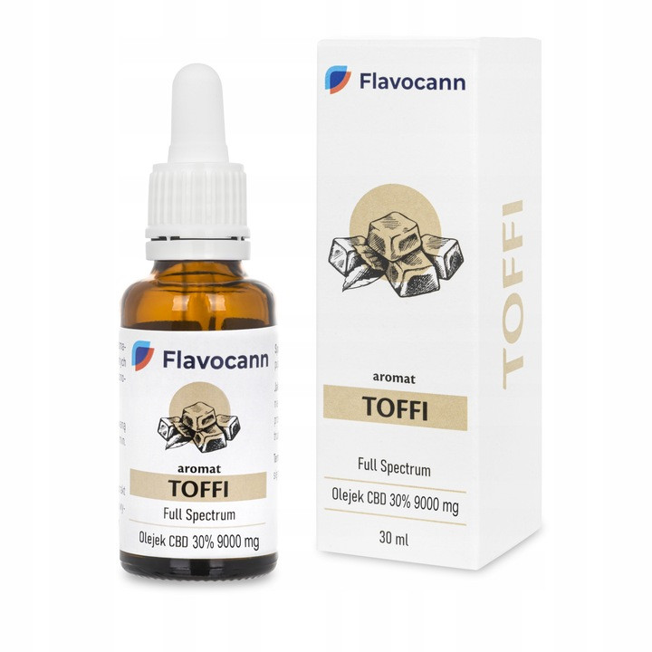 🌿 Олія КБД CBD oil 30% Flavocann Full Spectrum 30ml 9000mg TOFFI Польща, фото 1