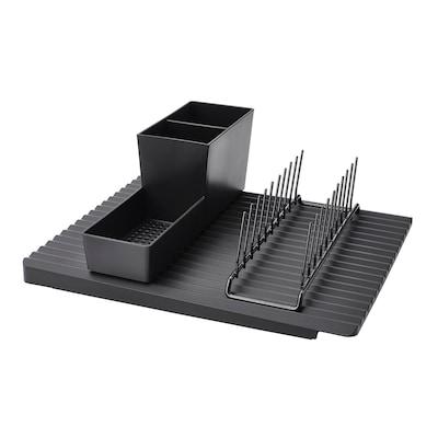 Набір для сушіння посуду IKEA RINNIG (ІКЕА РІННІГ). 79323709. Чорний