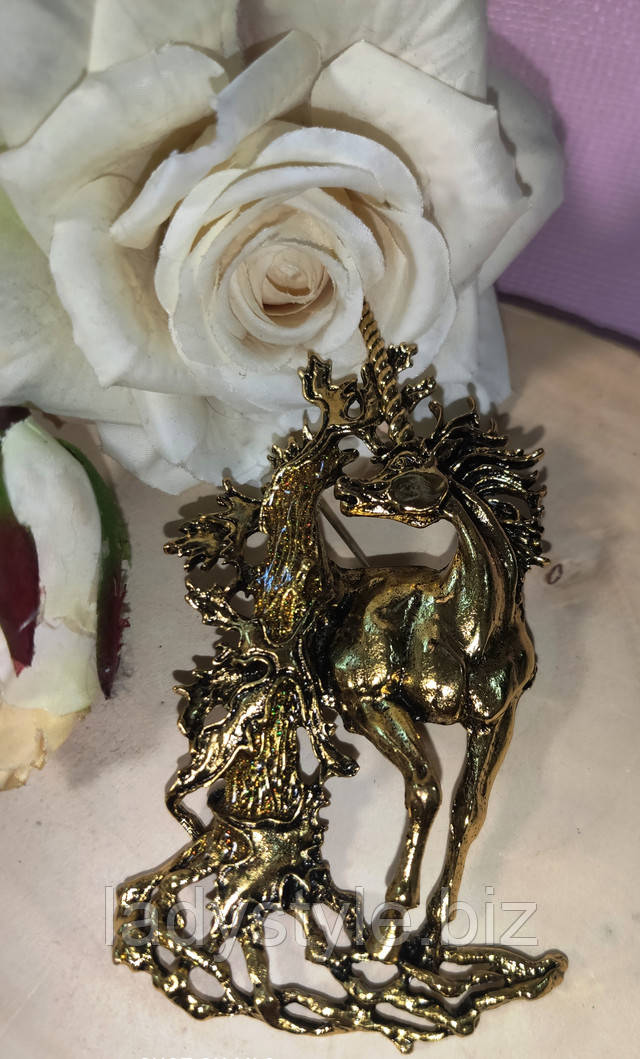 Шикарная брошь-единорог от студии ladystyle.biz купить украшения с фианитами серьги пусеты подарок женщине пирсинг