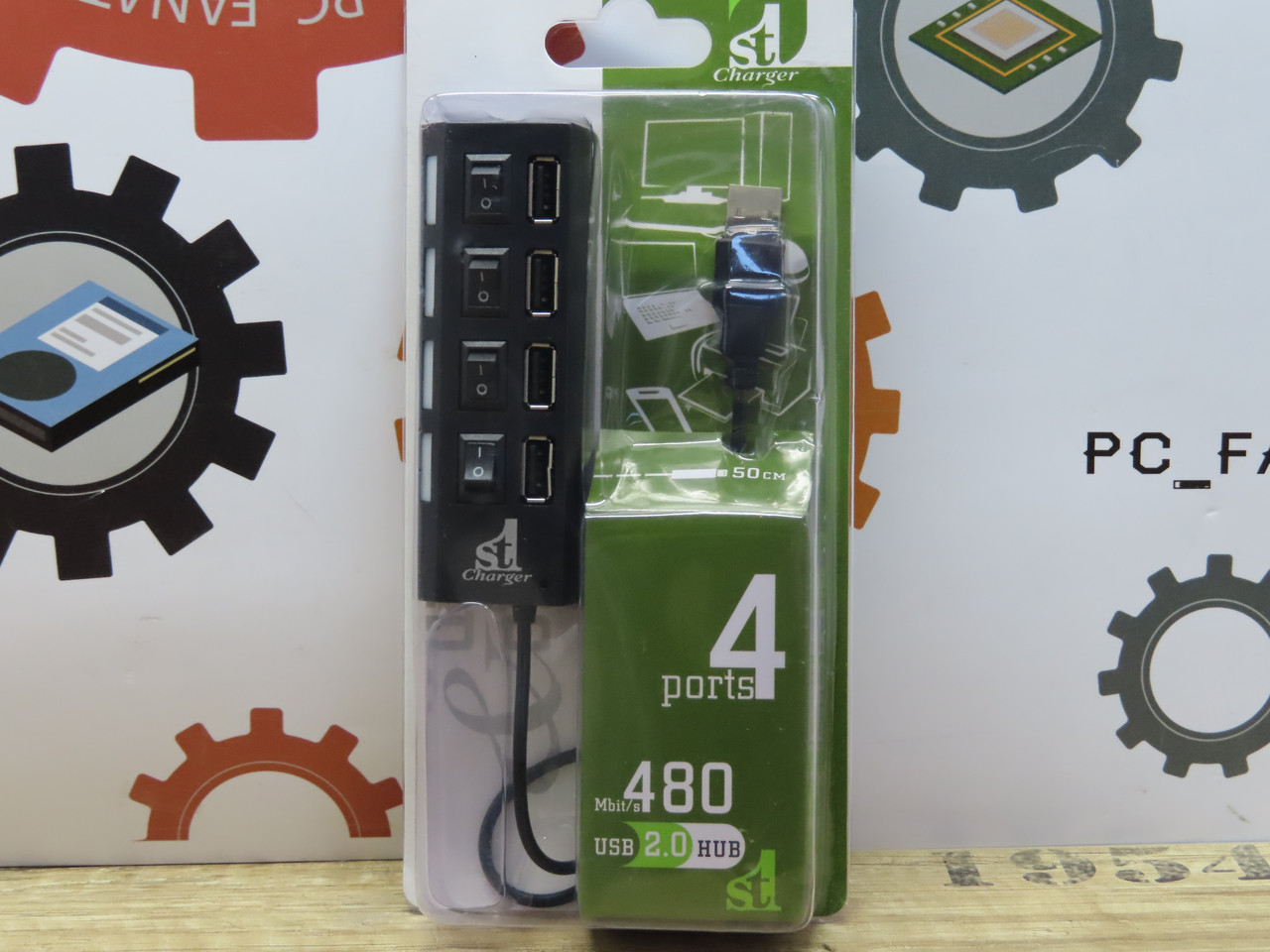 Концентратор 1stCharger USB HUB 4X USB 2.0, фото 1