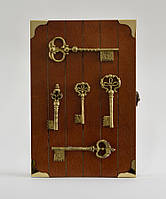Ключниця "Ключі" настінна дерев'яна на 6 гачків для ключів