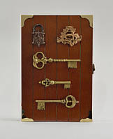 Ключница "Ключи" настенная деревянная на 6 крючков ключей