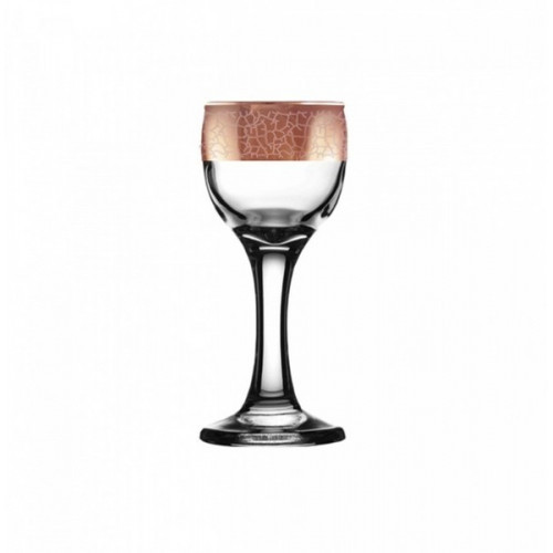 Набір чарок з позолотою Бароко Гусак Кришталевий 60мл 6шт (TRV267-134-Е), фото 1