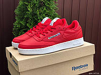 Чоловічі шкіряні червоні кросівки Reebok Classic . Кеди-кросівки рібок класік