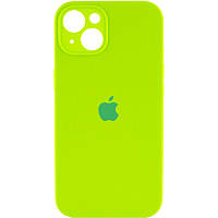 Чехол Silicone Case Full Camera Protective (AA) для Apple iPhone 14 Plus (6.7") Салатовий / Neon Green