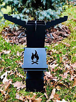 Турбо піч для приготування їжі "Козачка М" (ракетна піч на дровах) З ЖАРОМІЦНИМ ПОКРИТТЯМ +чохол, фото 4