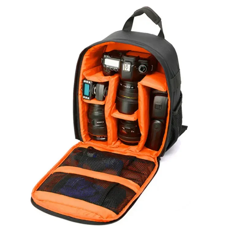 Рюкзак для фотоапарата та фототехніки Photo Bag Фоторюкзак з кріпленням для штатива. Чорний з помаранчевим.