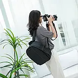 Рюкзак для фотоапарата та фототехніки Photo Bag Фоторюкзак з кріпленням для штатива. Чорний з помаранчевим., фото 5