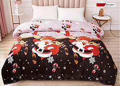 Новорічний плед із мікрофібри євро 200*230