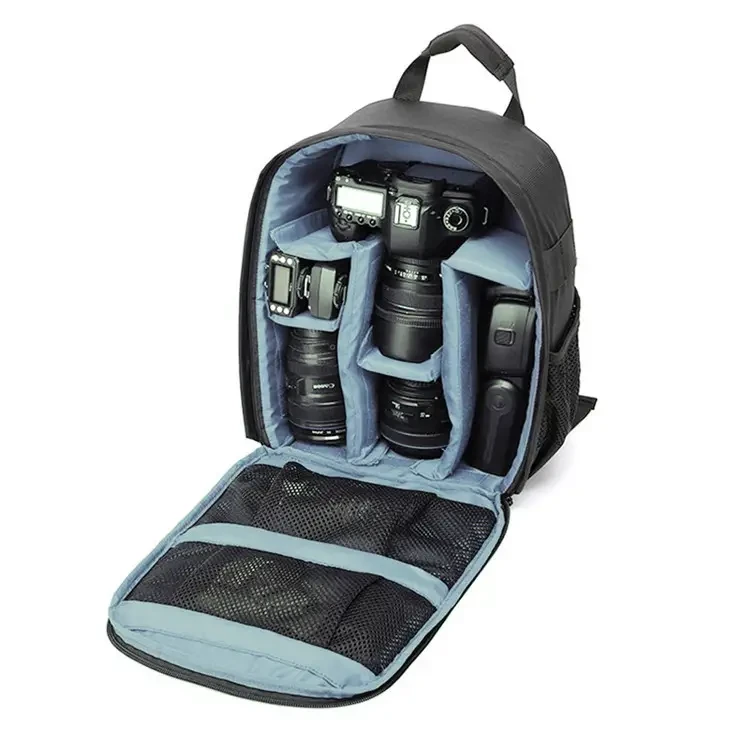 Рюкзак для фотоапарата та фототехніки Photo Bag Фоторюкзак з кріпленням для штатива. Чорний з сірим